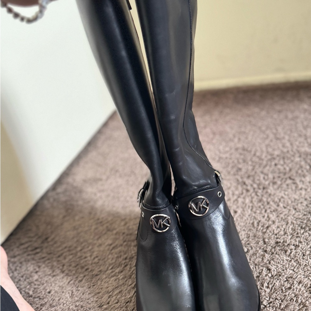 Michael Kors Women's Black Riding Boots